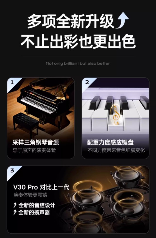 讓專業(yè)更輕盈，讓啟蒙更智能——特倫斯便攜鋼琴V30Pro